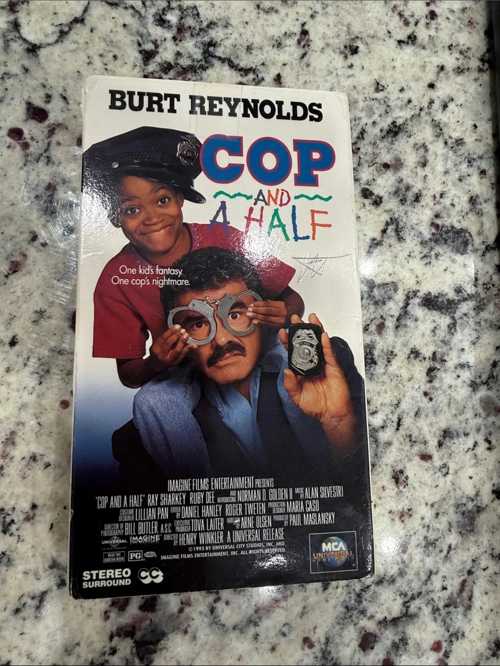 Burt Reynolds Cop and a Half VHS Movie - White Cover